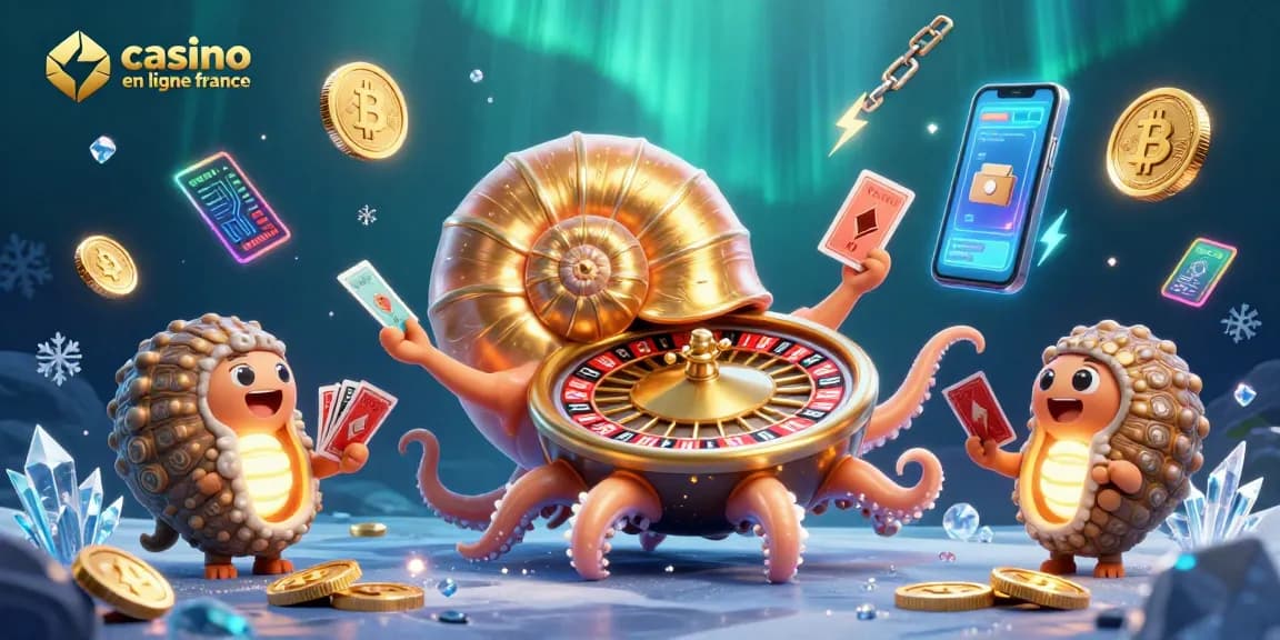 Visualisez une aventure aux casinos en ligne France avec des éléments lumineux et interactifs.