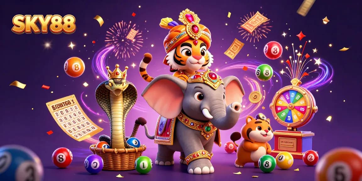 Engage in thrilling games at SKY88 with colorful lottery balls and vibrant prizes!