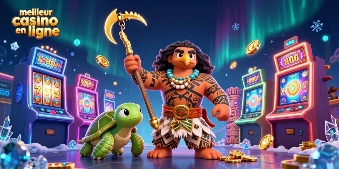 Découvrez le meilleur casino en ligne avec un dieu Maui 3D et des machines à sous colorées.