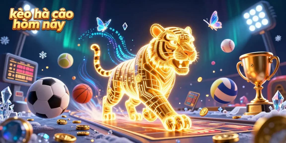 Experience thrilling action in kèo nhà cái hôm nay with dynamic sports elements and neon visuals.
