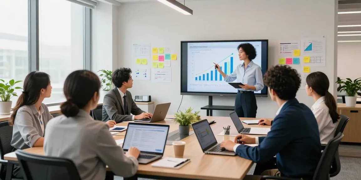 Team collaboration at https://www.www456bd.com/, showcasing professionals engaging over project data in a modern office.