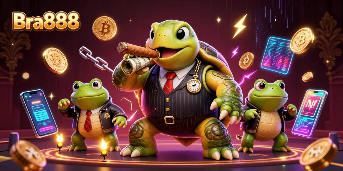 Bets with Bra888: Mega turtle and bullfrogs bringing excitement to the crypto casino world.