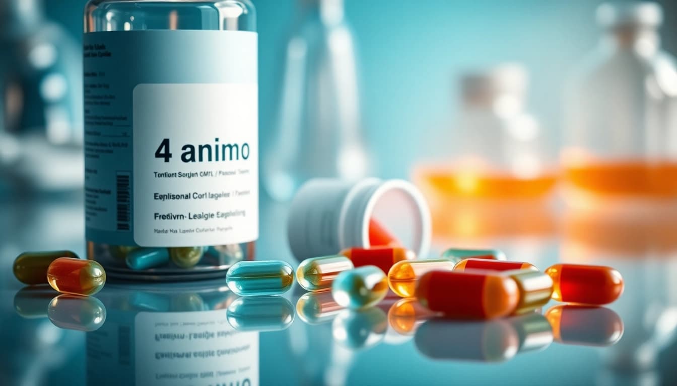 Enhance your health routine with premium 5-amino-1mq capsules on a reflective surface.