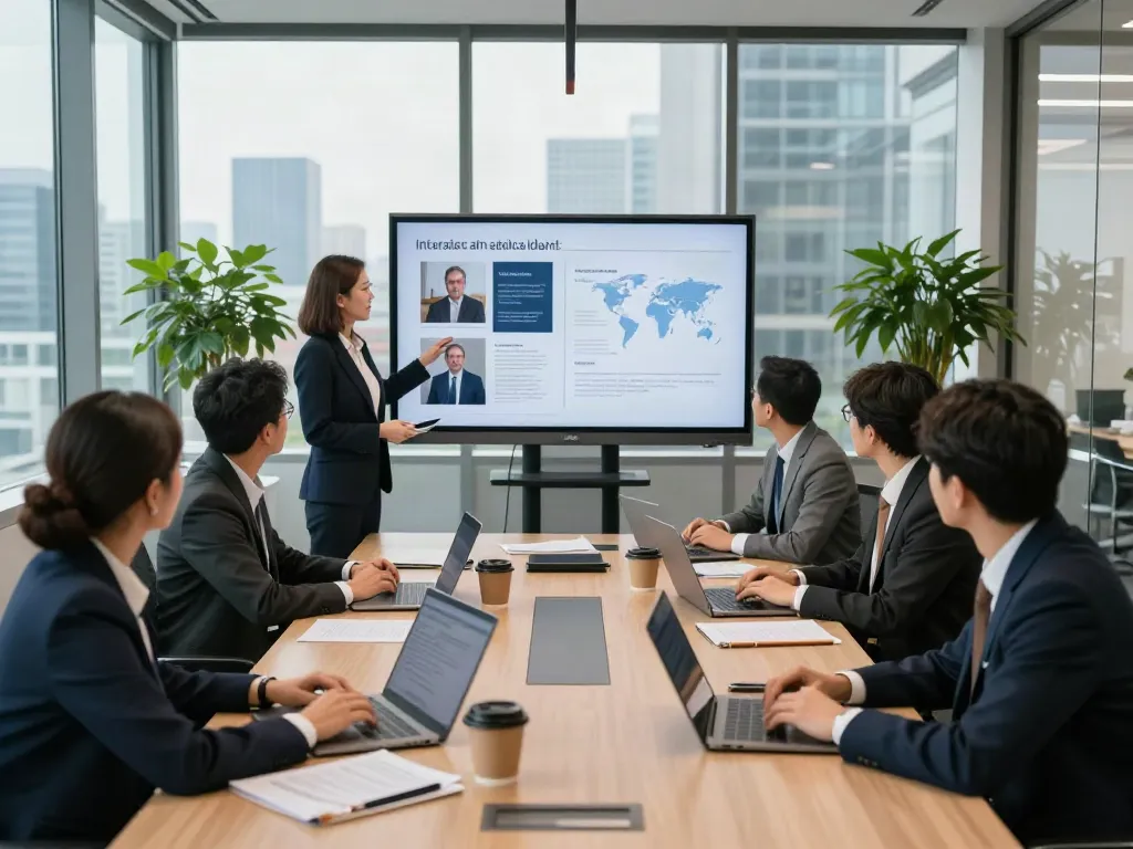 Lead Roedl legal team collaborating on international advisory strategies in a modern office.