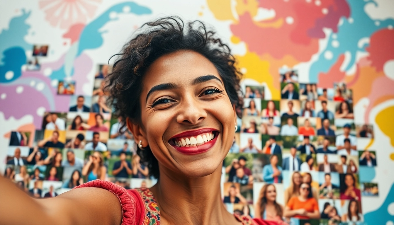 Selfie Mosaic Interactive Grid of Global User Photos