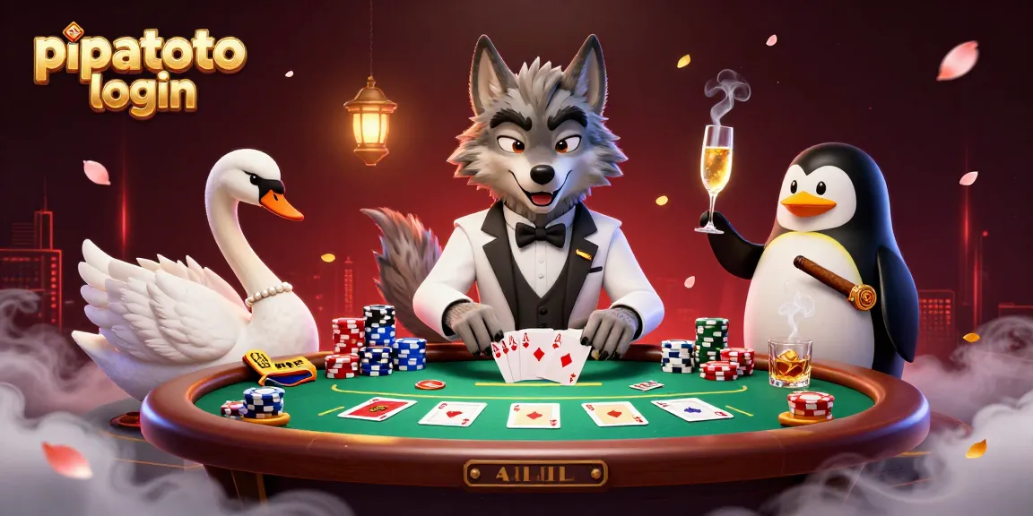 Experience immersive gaming with pipatoto login featuring a debonair wolf at the baccarat table.