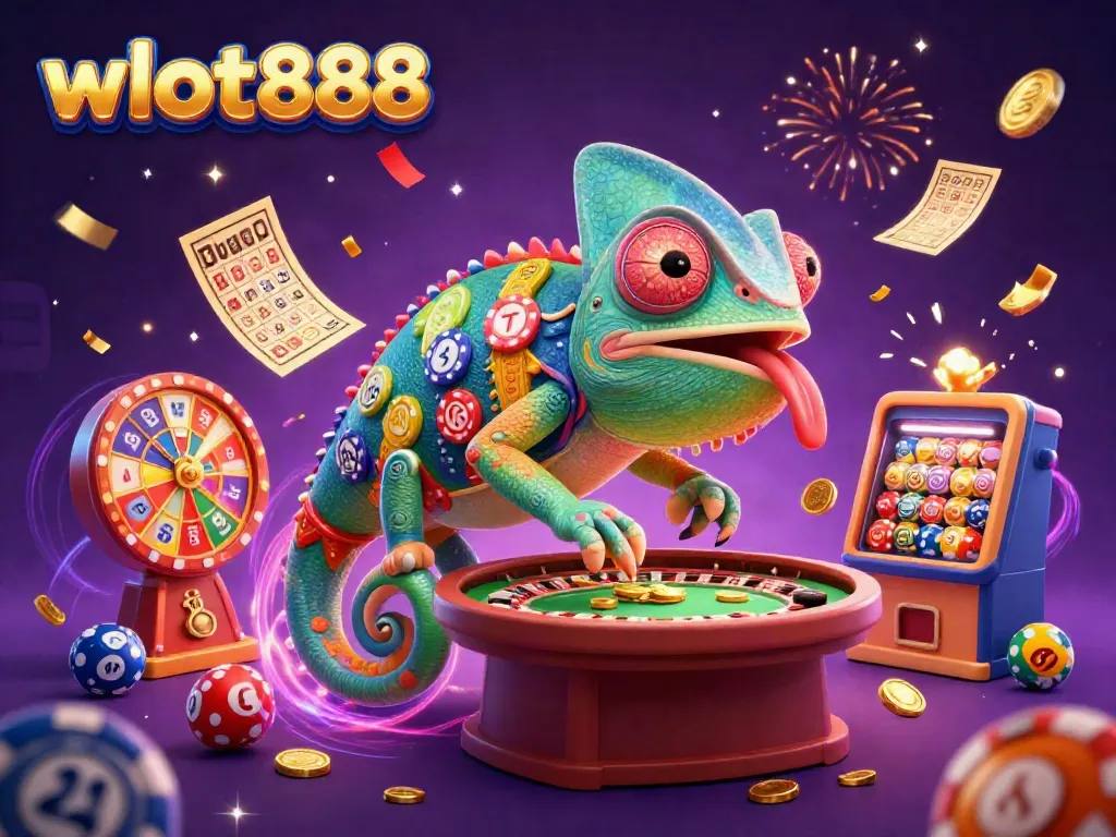 Gambarkan keseruan bermain di wslot888 dengan ilustrasi penuh warna dan detail kasino yang mengagumkan.