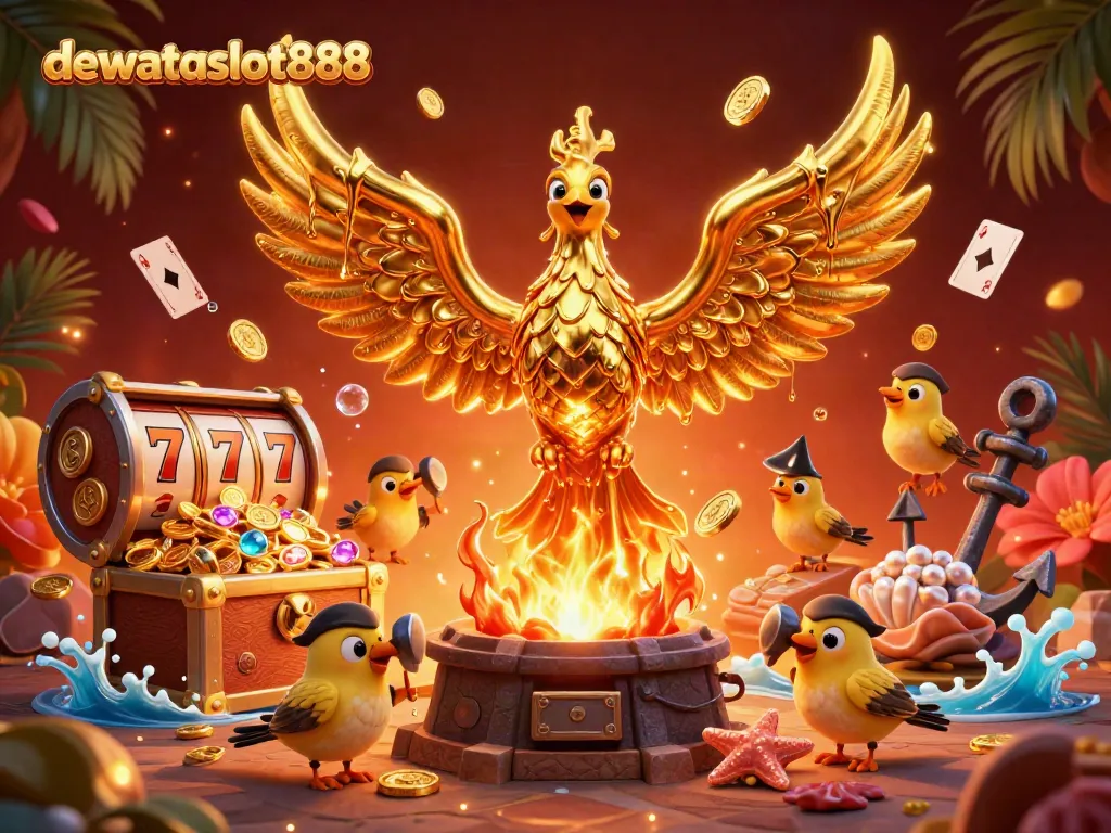 Permainan menarik di dewataslot888 dengan karakter phoenix emas dan harta karun