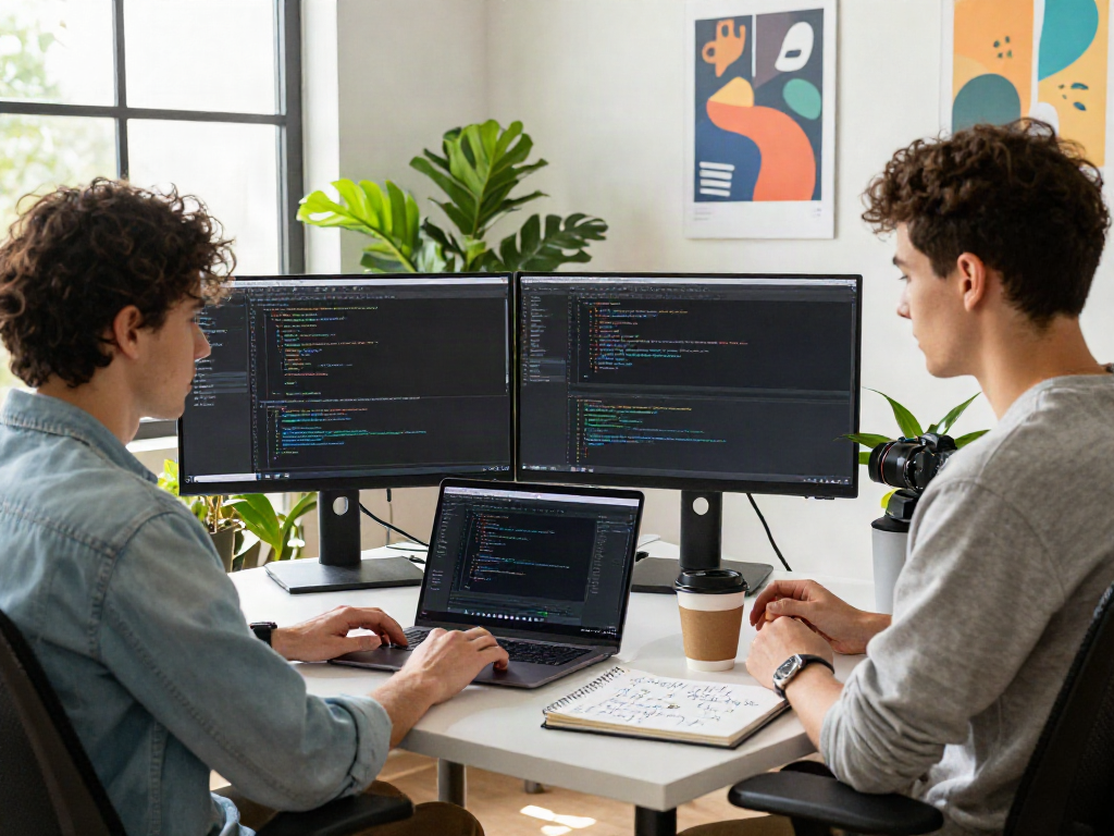 Pikashow apk download showcased on developer's laptop in a bright tech workspace.