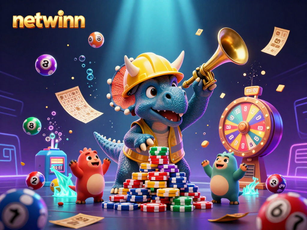 Build your fortune with netwinn's vibrant online gaming experience featuring fun characters.