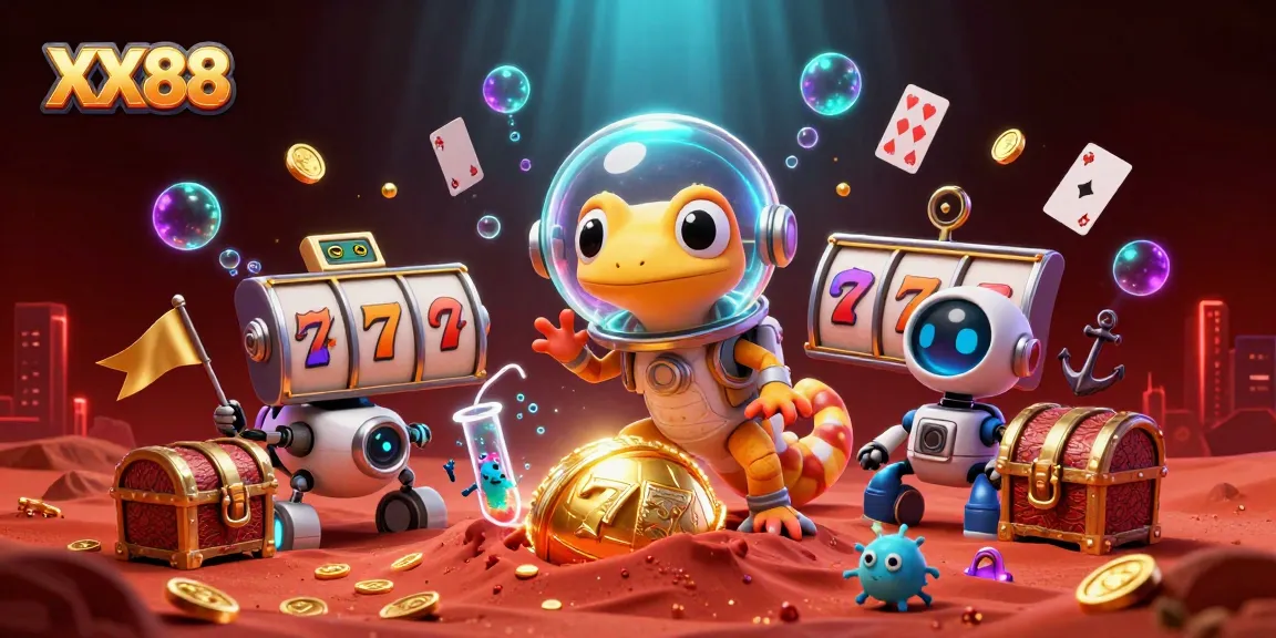 Engage in thrilling gameplay at XX88, where Martians discover a golden casino filled with treasure.