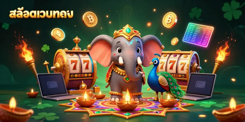 Experience สล็อตเว็บตรง with vibrant characters and exciting slots elements, capturing the thrill of online gambling.