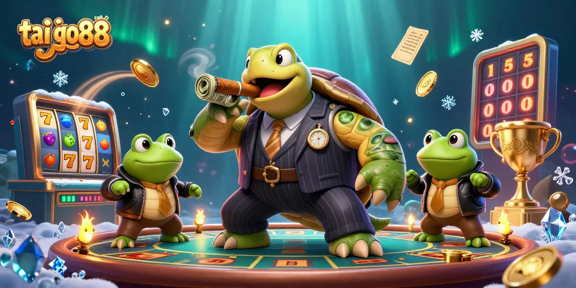 Experience tai go88's thrilling slot action with vibrant 3D illustrations of casino characters.