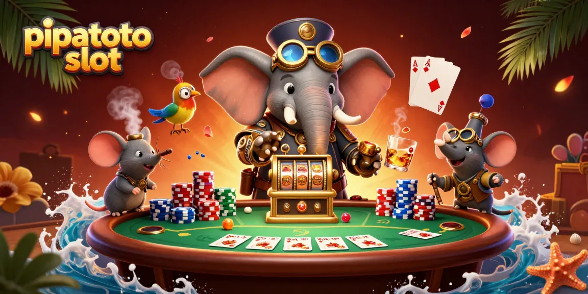 Spin the pipatoto slot with a steampunk elephant and dynamic casino elements around.