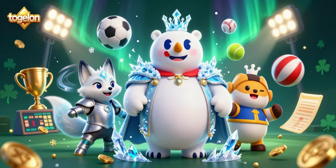 Engage with the togelon experience as sports balls and trophies enhance the gaming atmosphere.