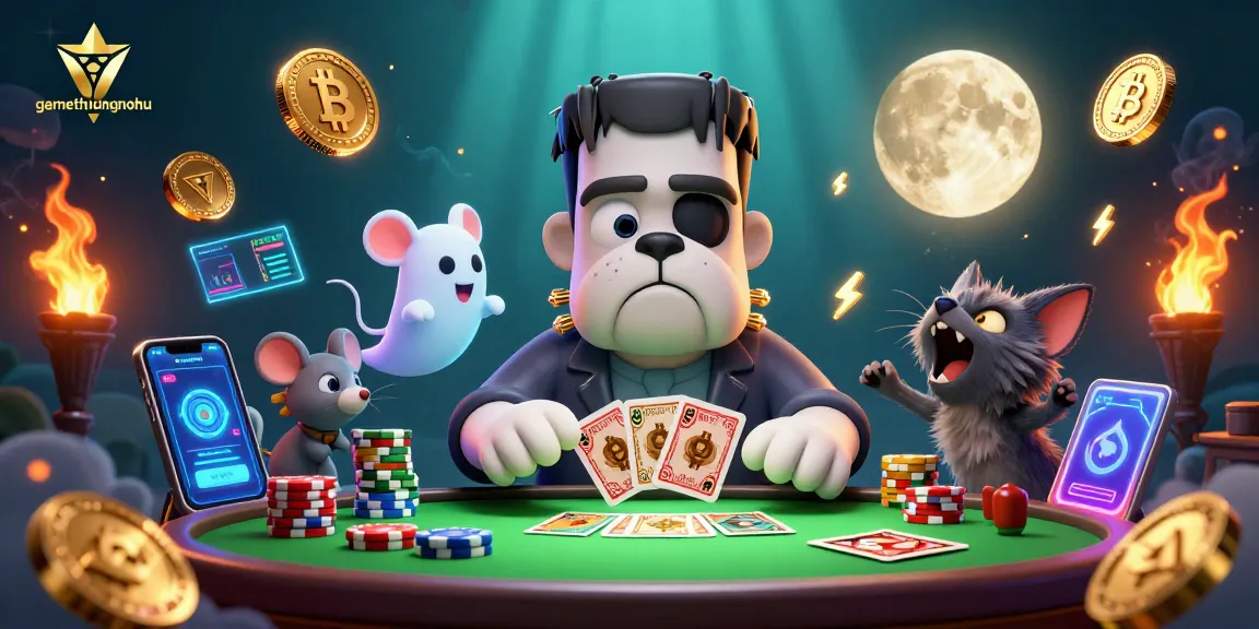 Engage in thrilling gameplay at gamethuongnohu with colorful crypto-themed characters and elements.