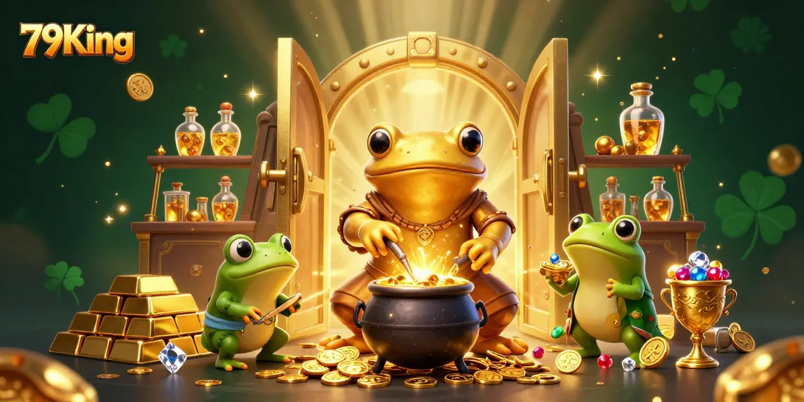 Win big at 79King with golden treasure and enchanting characters in a vibrant casino world.
