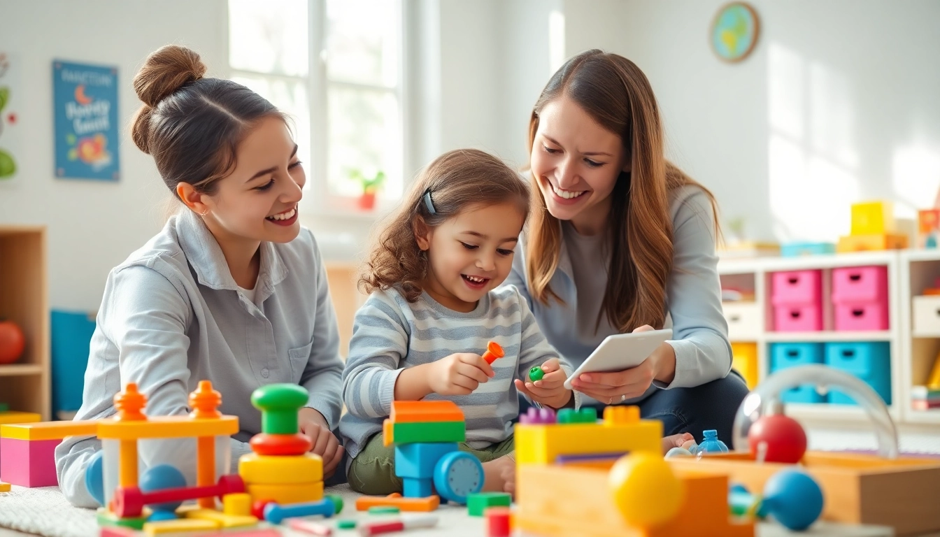 Engaging ABA therapy in Livonia with a therapist and child in a bright, supportive setting.