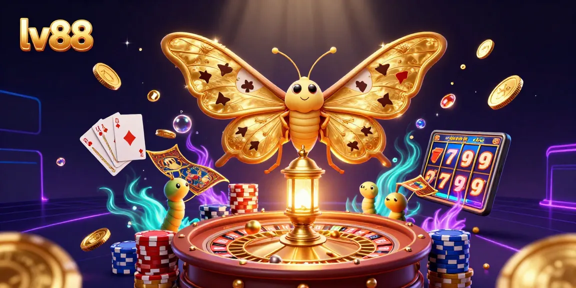 Experience the excitement of lv88 with vibrant casino scenes captured in a dynamic 3D illustration.
