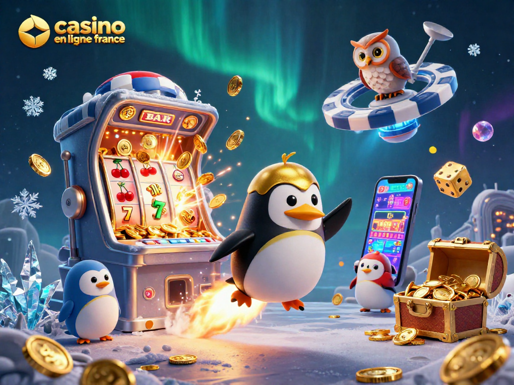 Vivez l'expérience du casino en ligne France avec une animation festive et colorée remplie de jeux.