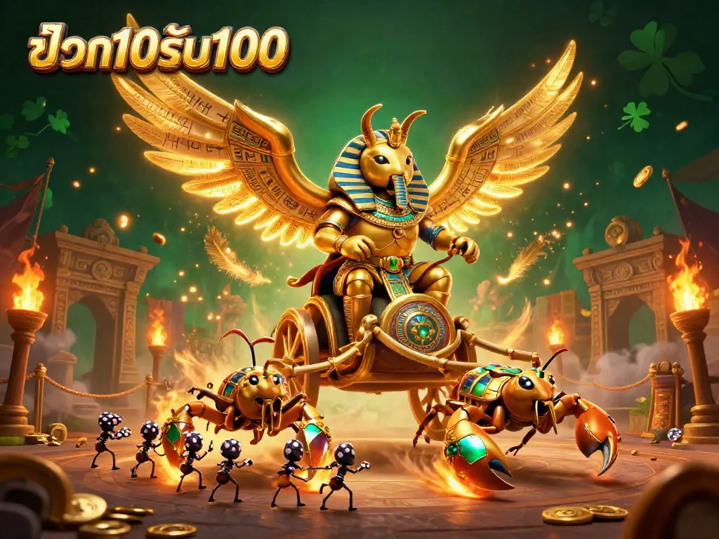 ฝาก10รับ100 ในภาพวาดการ์ตูน 3D แสดงการเล่นพนันบนฉากที่เต็มไปด้วยสีสันและรายละเอียด