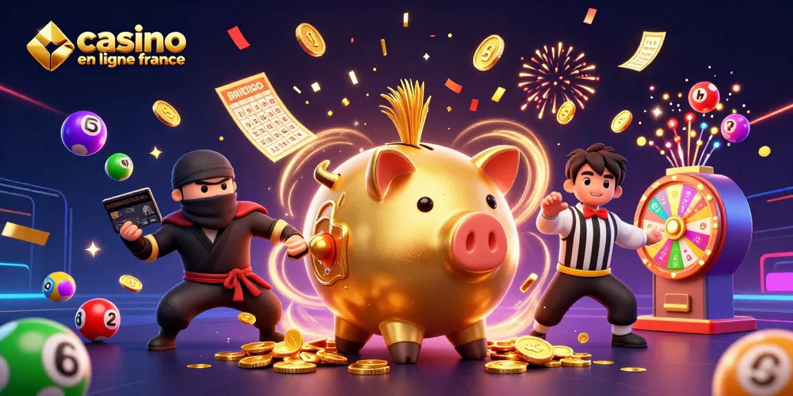 Jouez sur le casino en ligne France avec des personnages amusants et des éléments de loterie vibrants.