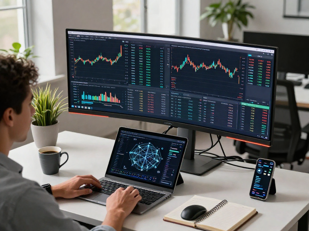 MetaTrader 5 官网的多元化金融交易平台，展示加密交易界面和数字钱包的安全性。