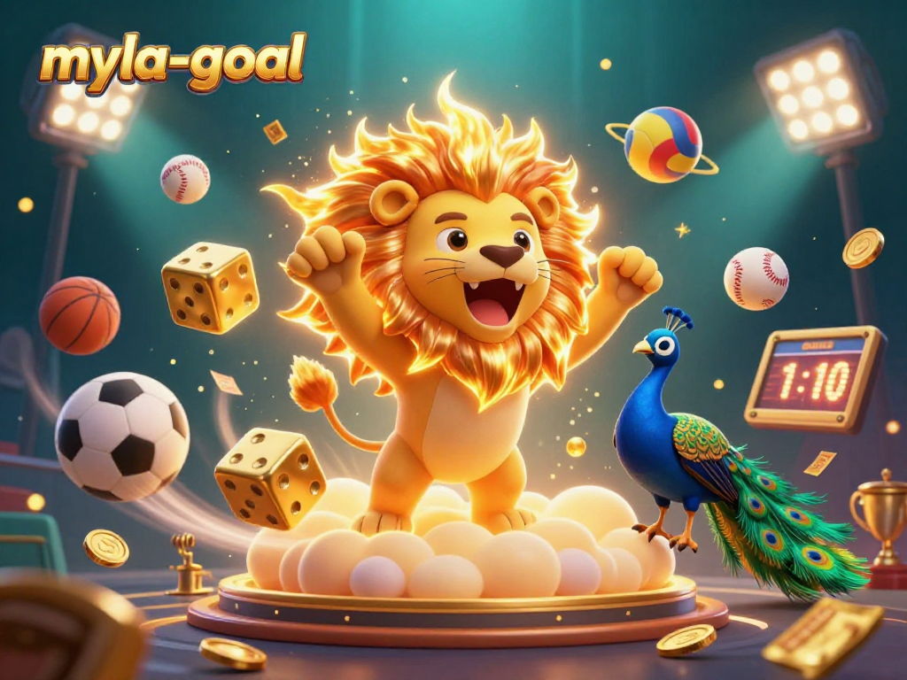 Experience exhilarating fun in myla-goal with bold sports elements and dynamic animations.