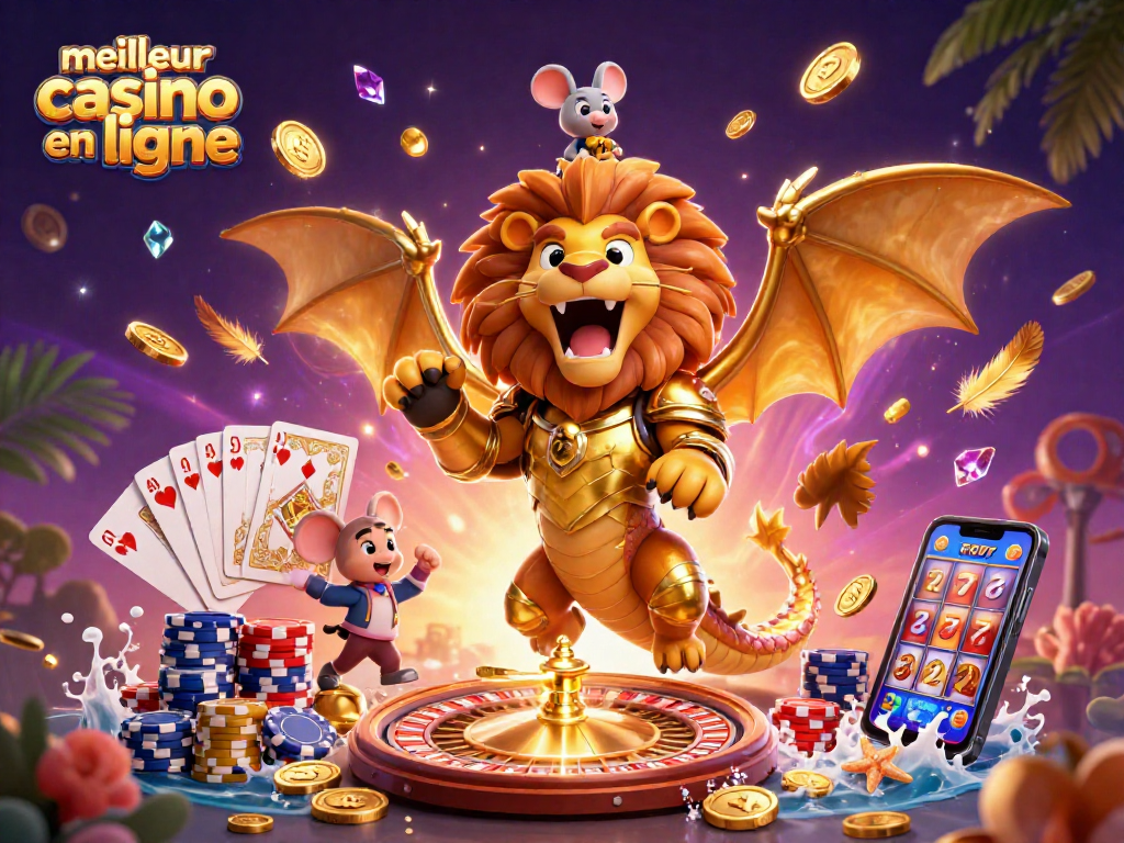 Découvrez le meilleur casino en ligne avec cette illustration dynamique, riche en détails.