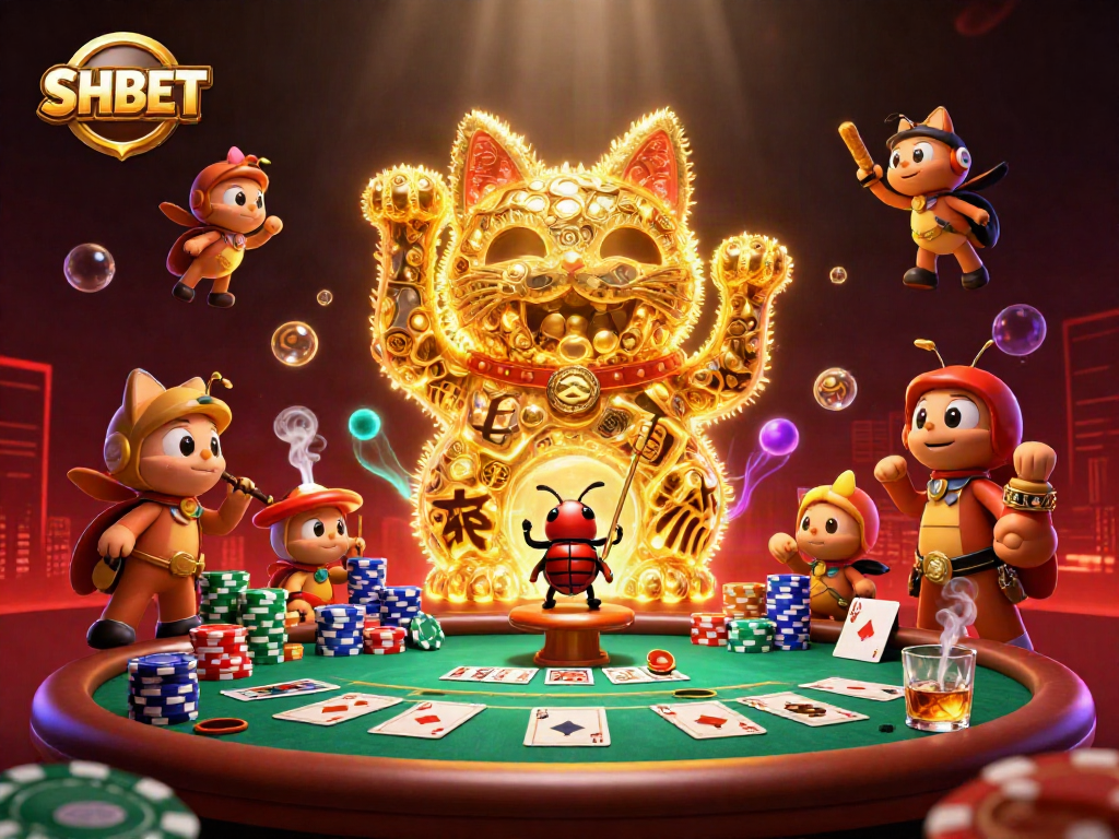 Engage with SHBET in this vibrant casino scene showcasing luck and excitement.