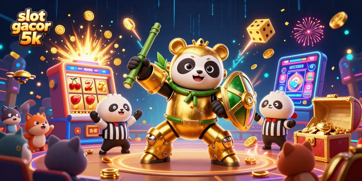 Spin and win with slot gacor 5k amidst a vibrant casino scene bursting with excitement!