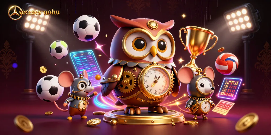 Join the thrilling scene at mercedes-nohu with a steampunk owl and sports betting excitement!